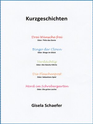 cover image of Kurzgeschichten